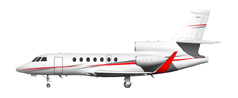 Falcon 50 plane rendering