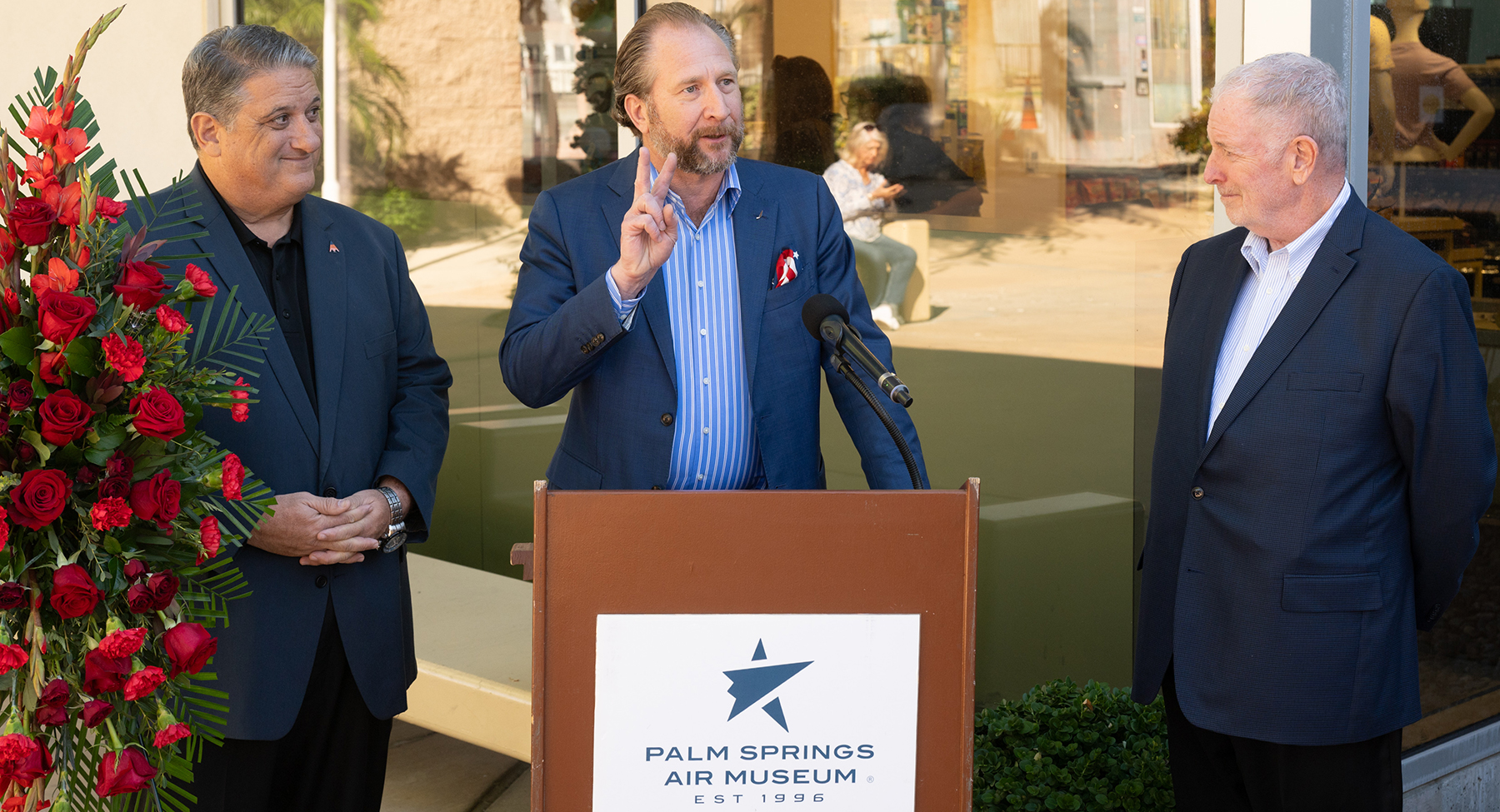 Aviation Partners President Gary Dunn was on hand at Palm Springs International Airport to help dedicate an Aviation Partners’ designed Split Scimitar Winglet